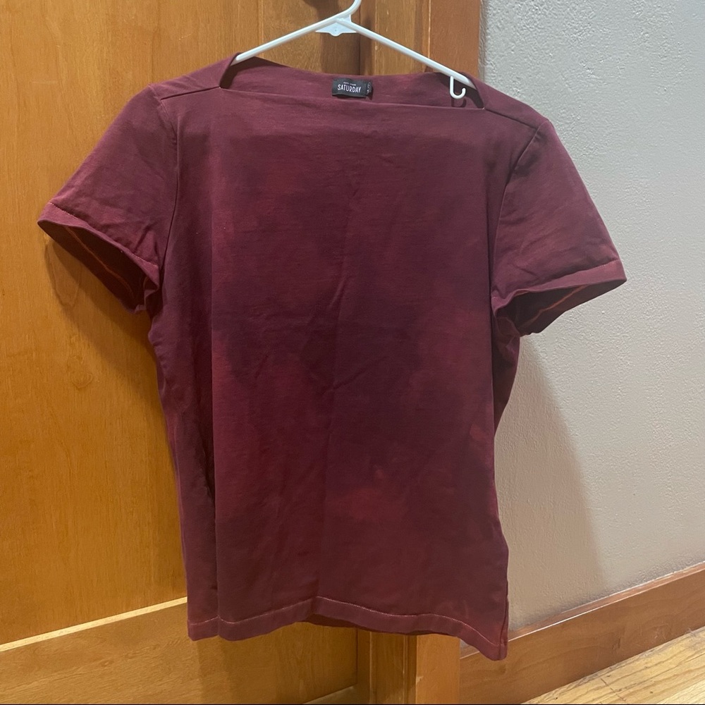 Kate Spade Saturday Jersey Cotton Slip Neck Tee Top